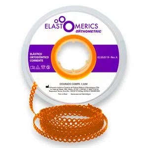 Elastômeros Corrente 1,5m Médio Dourado Orthometric DentVi O